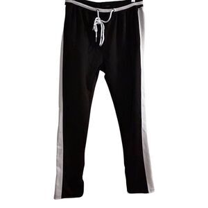 Screenshots Black Track Pants L White Side Stripe Athletic Fit Side Pockets